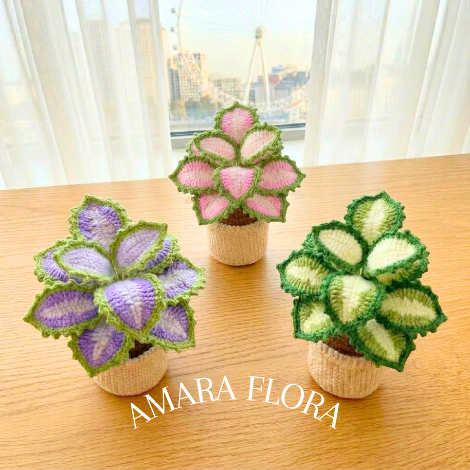 Crochet Coleus Plant - Green