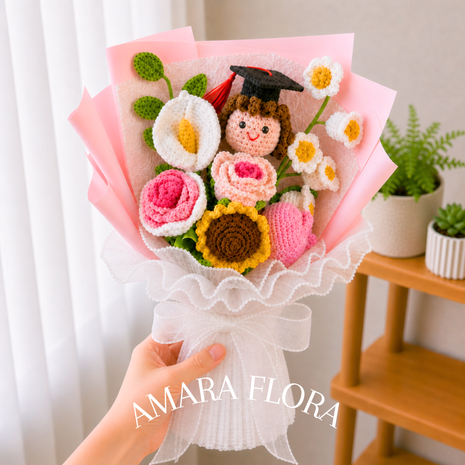 Handmade Graduation Gift - Brunette Hair
