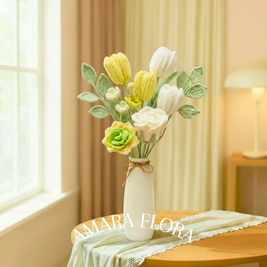 Flower Rose Bouquet – Tulips & Lilies - Green