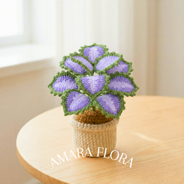 Crochet Coleus Plant - Purple