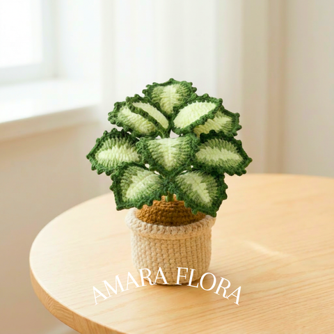 Crochet Coleus Plant - Green