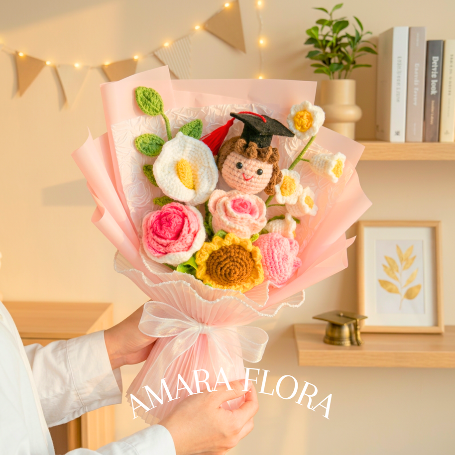 Handmade Graduation Gift - Brunette Hair