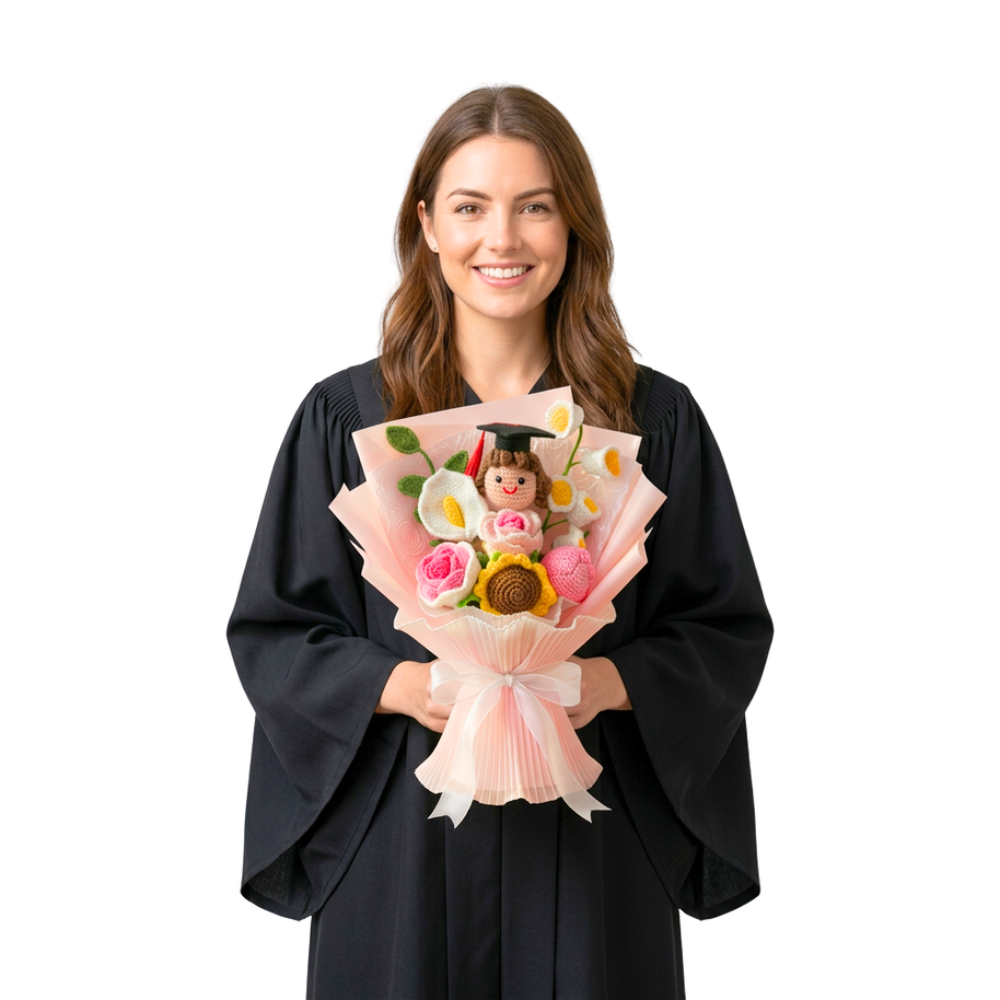 Handmade Graduation Gift - Brunette Hair