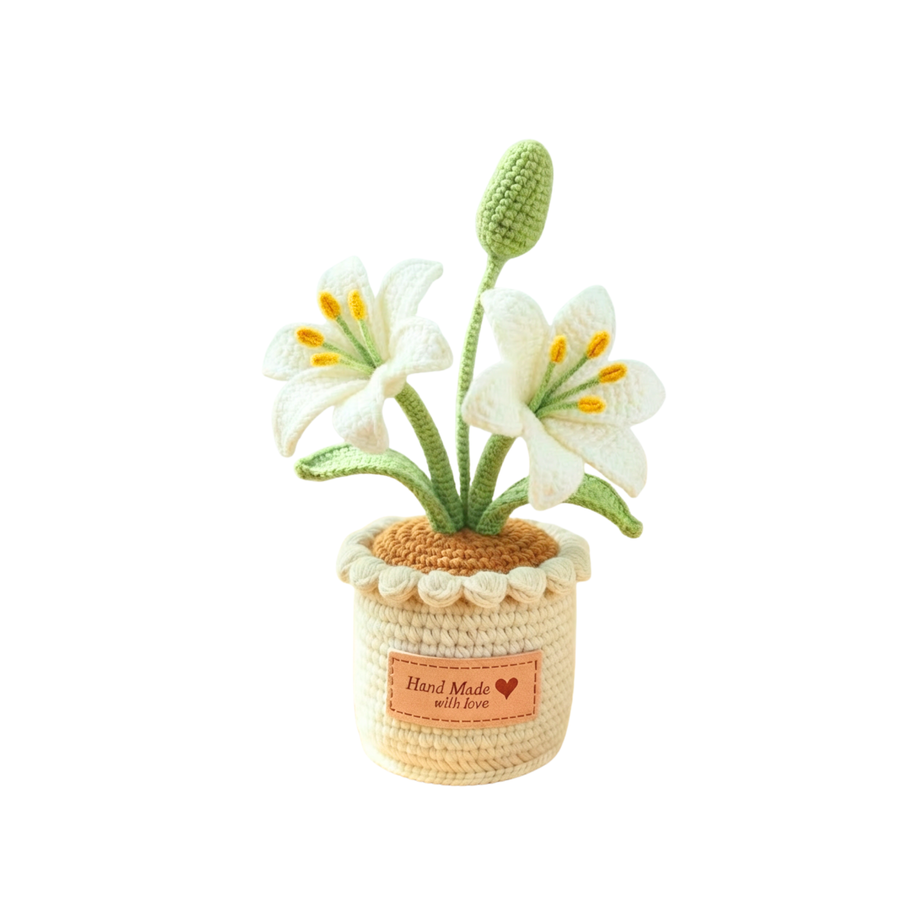 Crochet Lily Flower - White