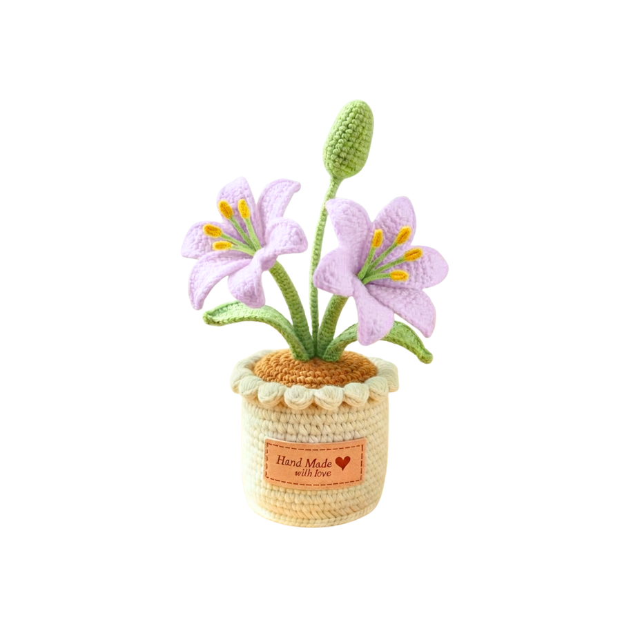 Crochet Lily Flower - Purple