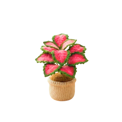 Crochet Coleus Plant - Red