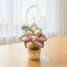 Crochet Coleus Plant - Pink