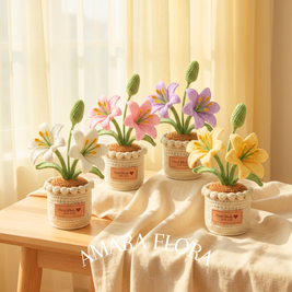 Crochet Lily Flower - White
