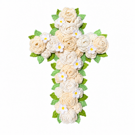 Handmade Crochet Cross White