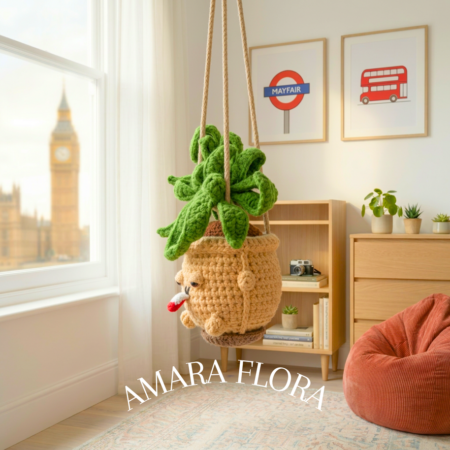 Crochet Marijuana Plant Hanging