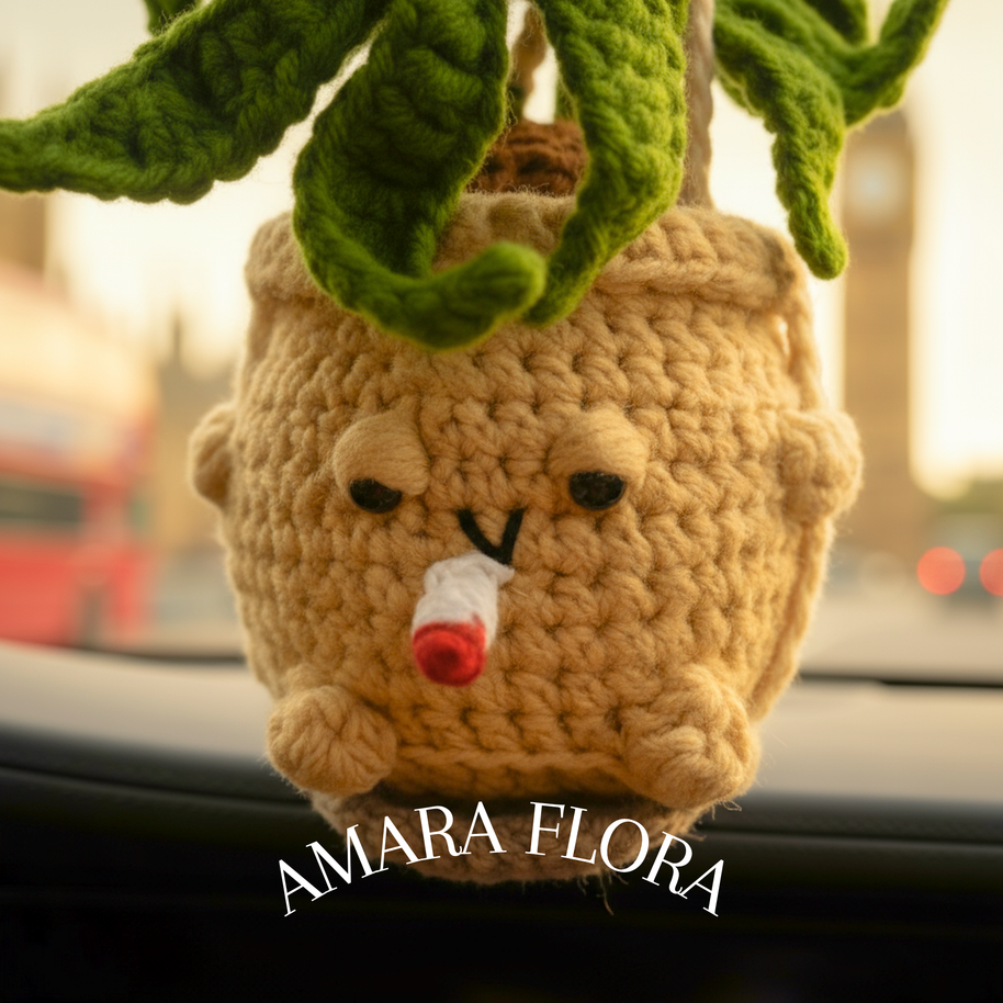 Crochet Marijuana Plant Hanging