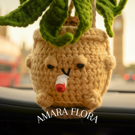 Crochet Marijuana Plant Hanging