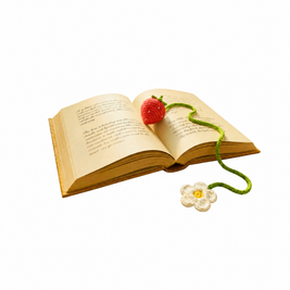 Cute Boho Strawberry Bookmark