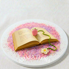 Cute Boho Strawberry Bookmark - Pink