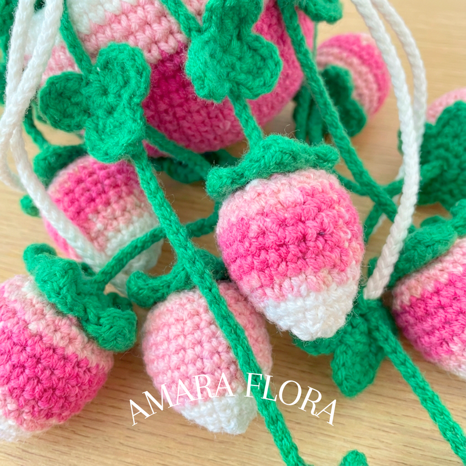 Crochet Strawberry Plant Hanging
