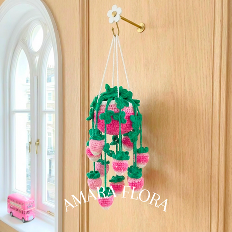 Crochet Strawberry Plant Hanging