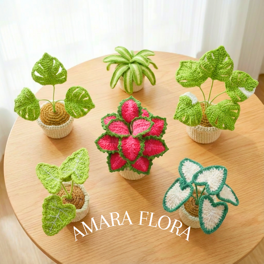 Crochet Caladium Plant