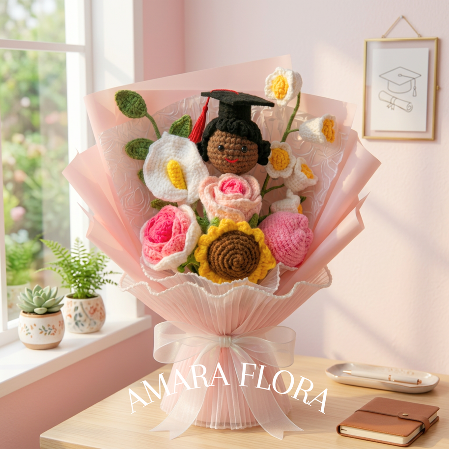 Handmade Graduation Gift - Black Hair