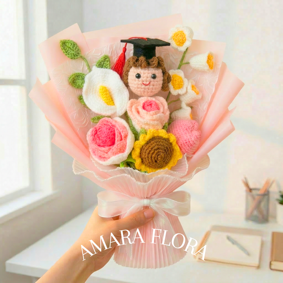 Handmade Graduation Gift - Brunette Hair