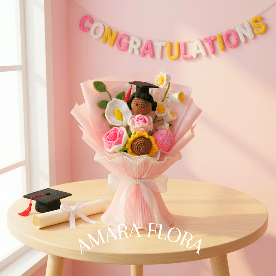 Handmade Graduation Gift - Black Hair