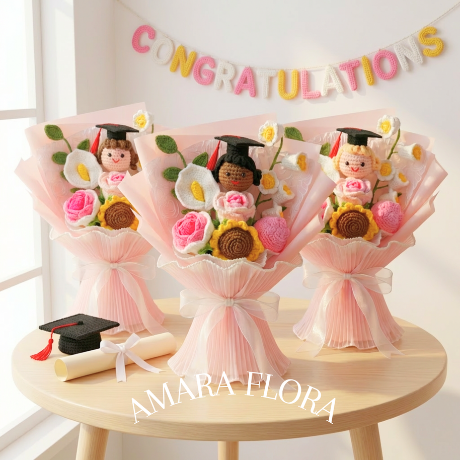 Handmade Graduation Gift - Black Hair