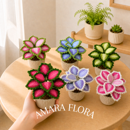 Crochet Coleus Plant - Red