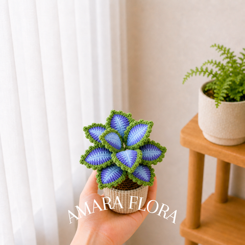 Crochet Coleus Plant - Purple