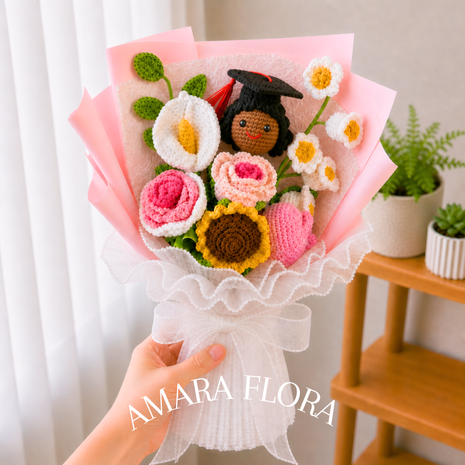 Handmade Graduation Gift - Black Hair